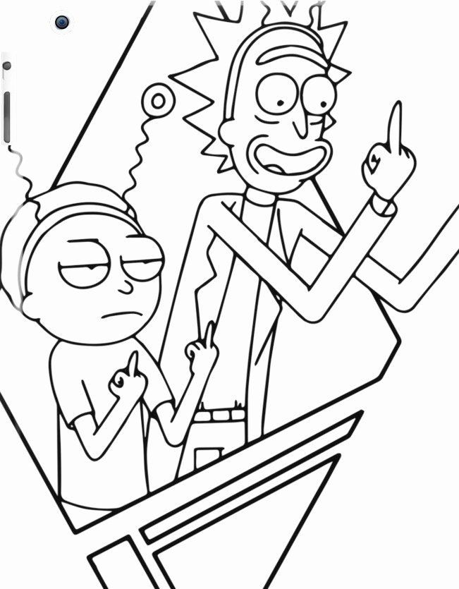 Aesthetic Printable Rick And Morty Coloring Pages