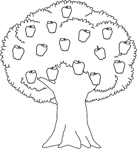 Apple Tree Coloring Page Printable
