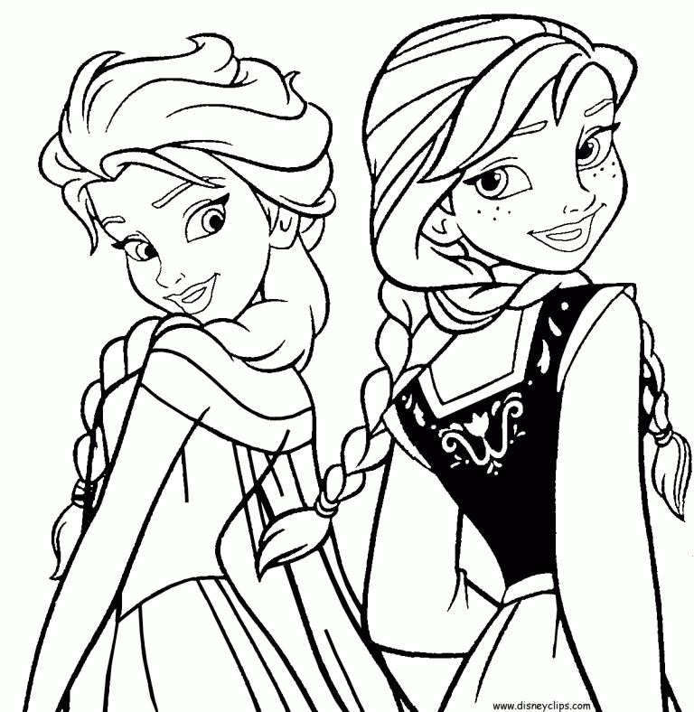 Anna And Elsa Coloring Pictures