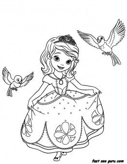 Amber Princess Sofia Coloring Pages