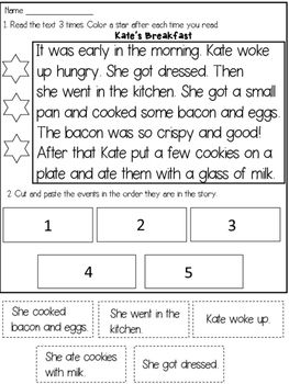 Sequence Of Events Worksheets 3rd Grade Pdf