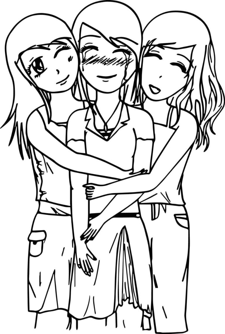 Anime Bff Cute Coloring Pages