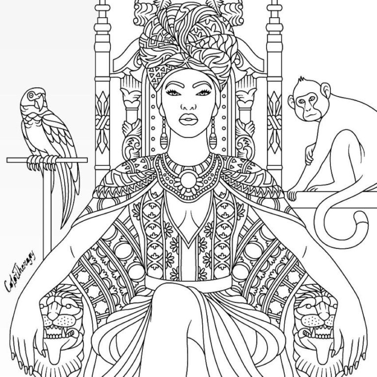 African Queen African Woman Coloring Pages