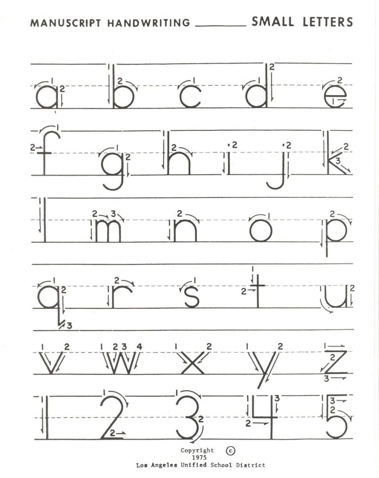 Lower Case Letter Practice Sheets