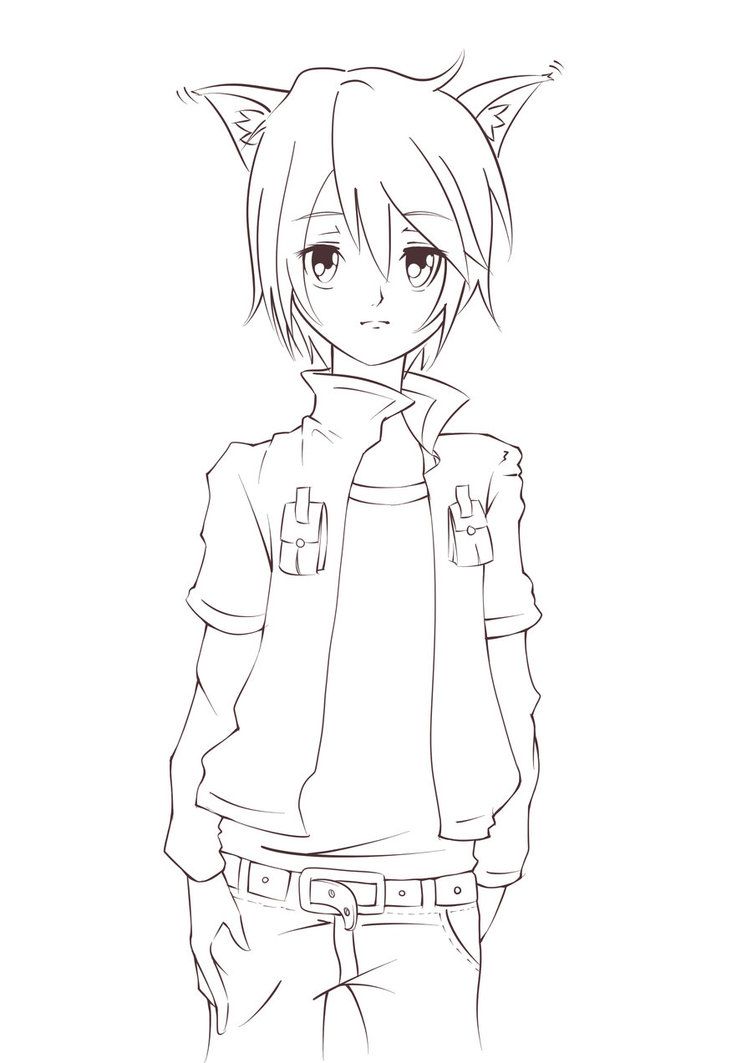 Anime Coloring Pages For Boys Easy