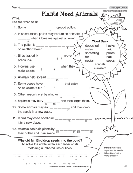 2nd Grade Science Worksheets For Grade 2 Plants