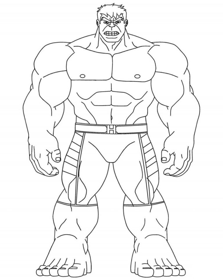 Avengers Hulk Colouring Pages