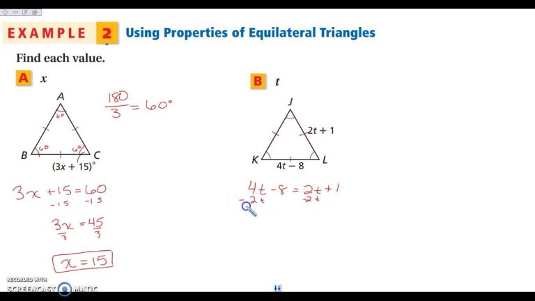 4-9 Isosceles And Equilateral Triangles Worksheet Answers