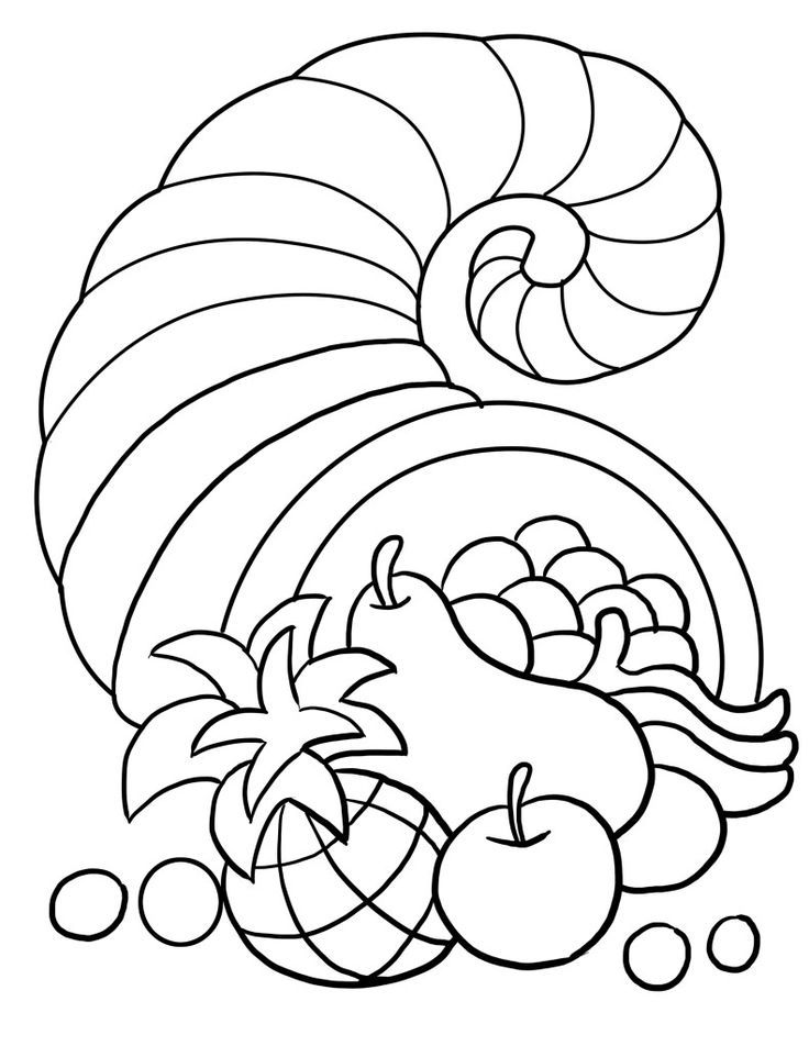 Easy Thanksgiving Coloring Pages Printable