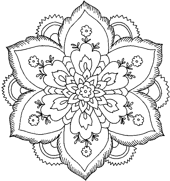 Flower Coloring Pages For Girls Hard