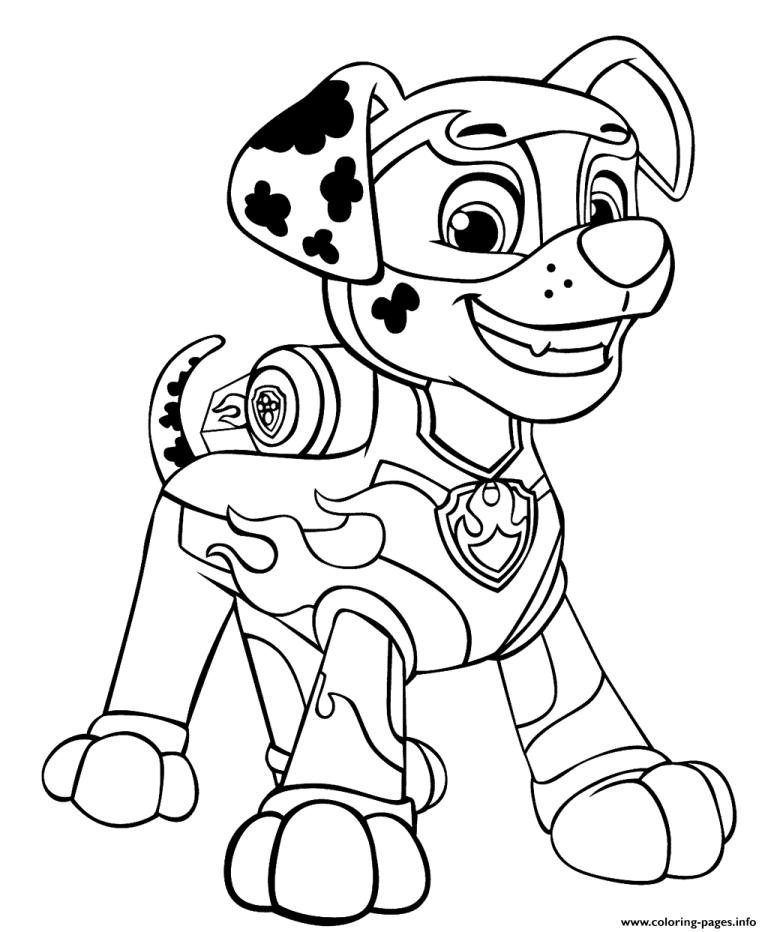 Paw Patrol Mighty Ryder Coloring Pages