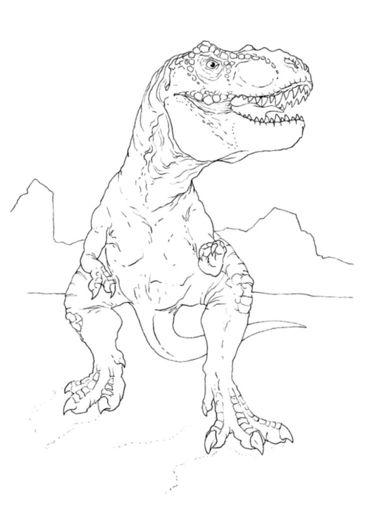 T Rex Tyrannosaurus Rex Dinosaur Coloring Pages