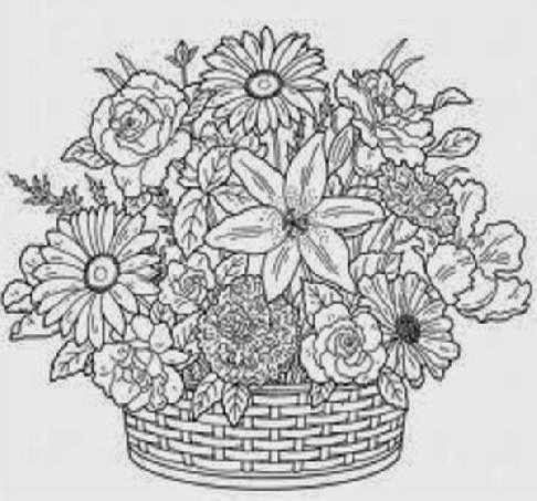 Hard Difficult Flower Coloring Pages