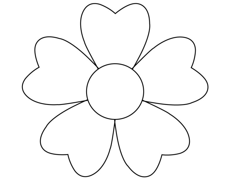 Simple Flower Coloring Pages Pdf