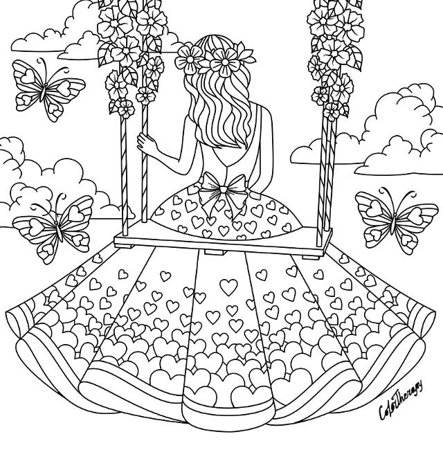 Easy Free Coloring Pages For Girls