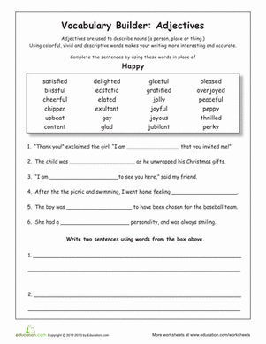 4th Grade Math Vocabulary Worksheets Pdf