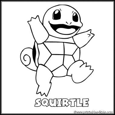 Pikachu Squirtle Pokemon Coloring Pages