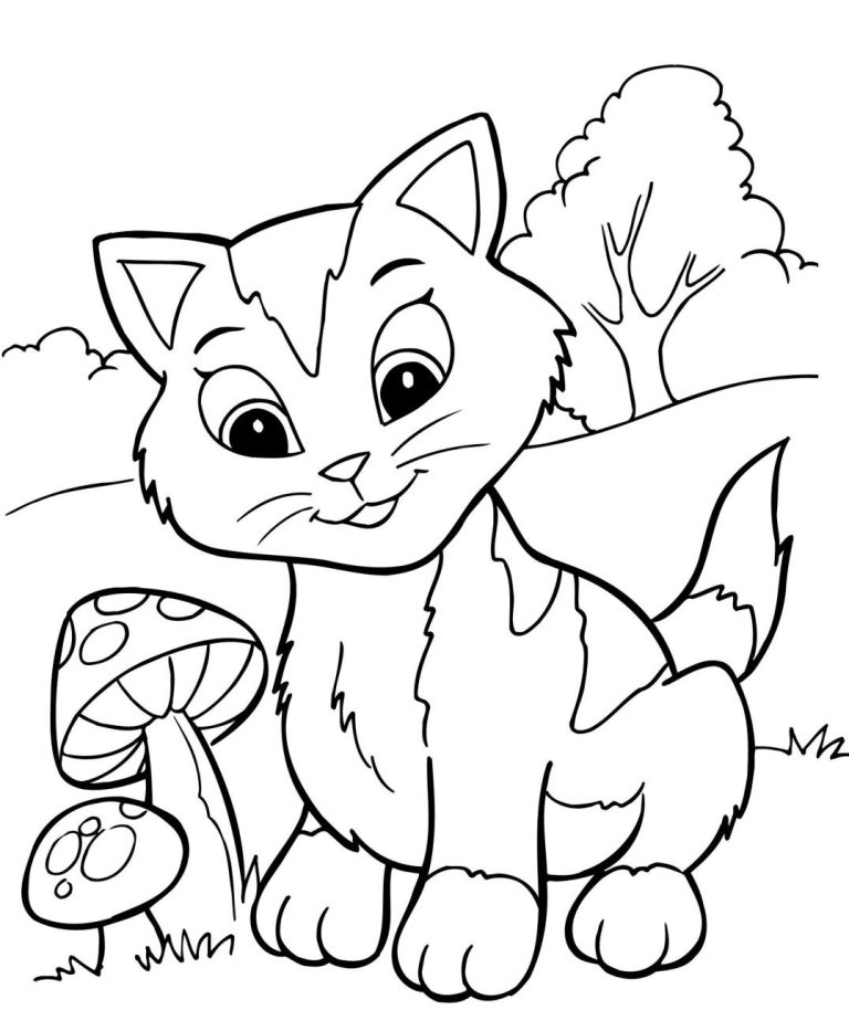 Kitten Coloring Pages Free
