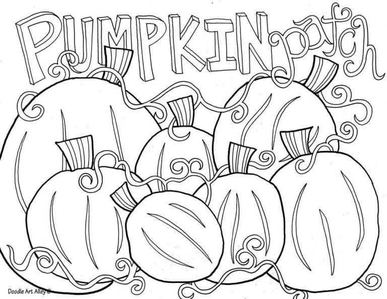 Pumpkin Patch Free Pumpkin Coloring Pages