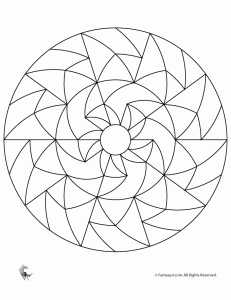 Easy Simple Mandala Coloring Pages