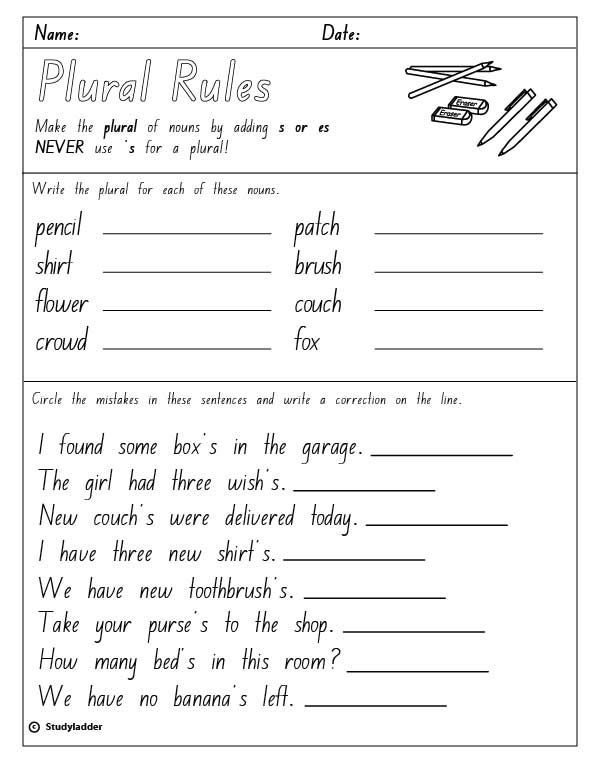 Adding S Worksheets For First Grade
