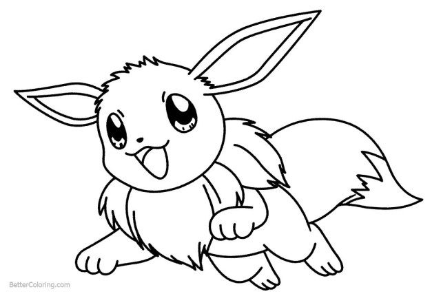 Cute Pokemon Coloring Pages Eevee