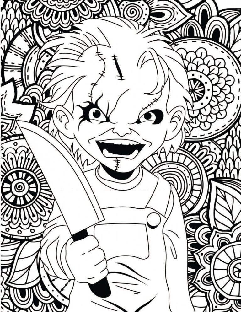Coloring Sheets Halloween Scary