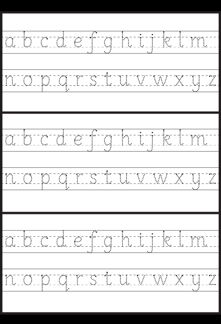 Printable Alphabet Writing Worksheets Pdf