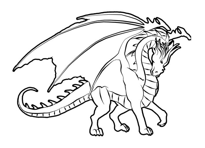 Realistic Dragon Coloring Pages To Print