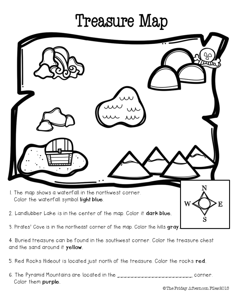 Map Directions Worksheet For Grade 3