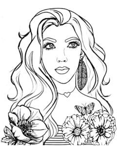 Coloring Sheets For Girls Flowers