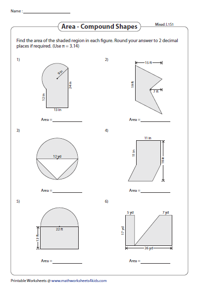 Perimeter And Area Of Composite Figures Worksheet Answer Key