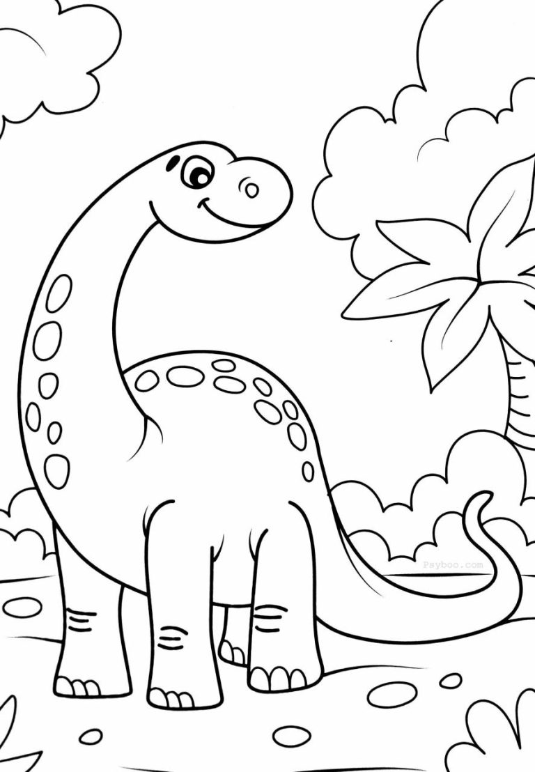 Toddler Dinosaur Coloring Pages Pdf