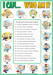 Can Can ́t Worksheets For Kids