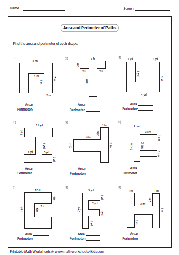 Area And Perimeter Of Composite Figures Worksheet Pdf