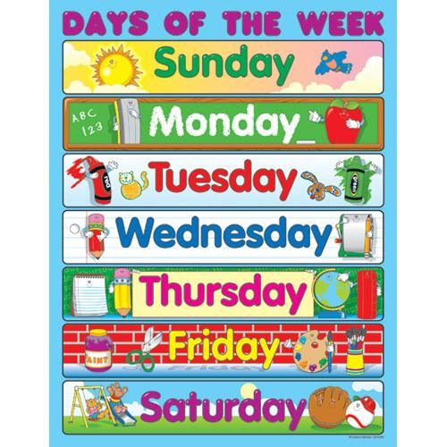 Free Days Of The Week Printables Flashcards