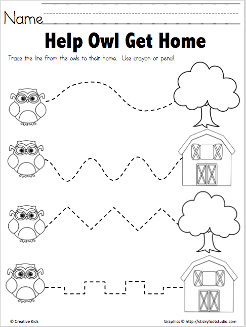 Printable Free Tracing Worksheets For Toddlers