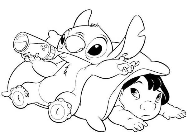 Baby Disney Coloring Pages Stitch
