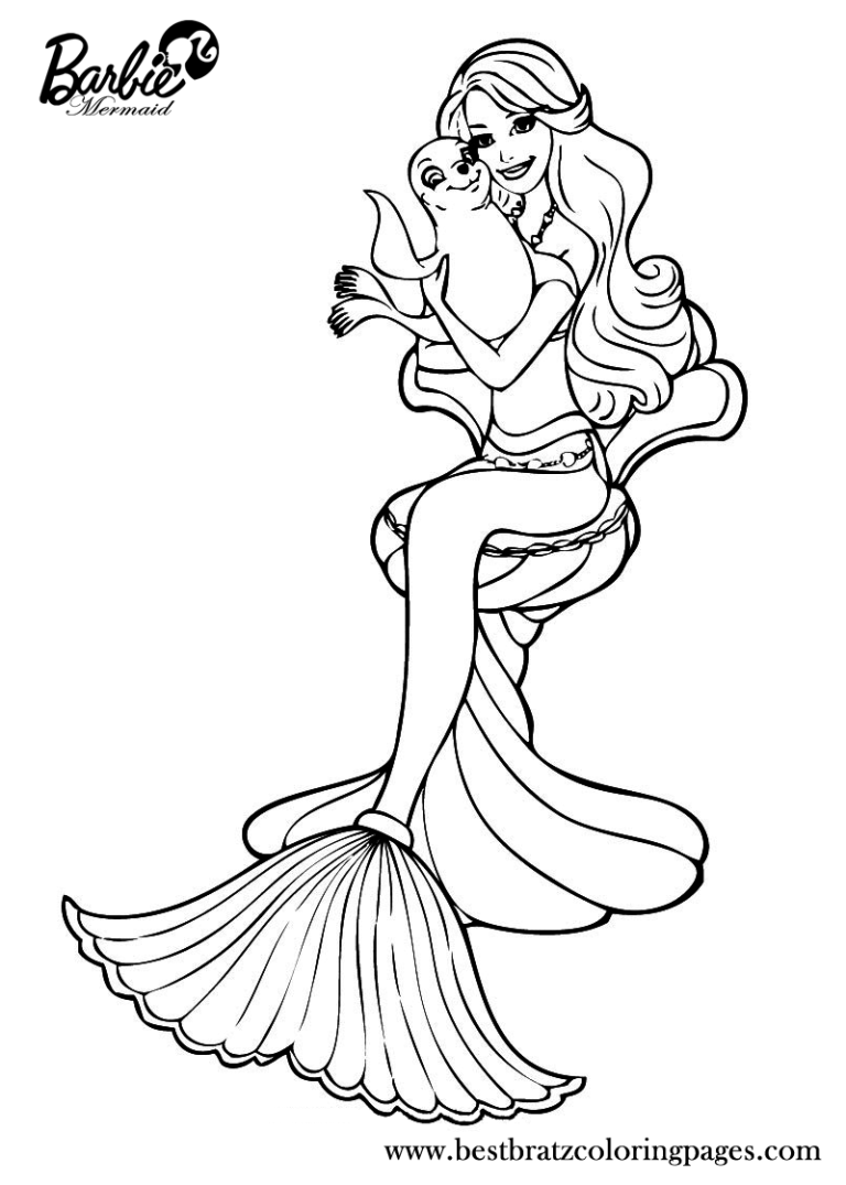 Coloring Pages For Kids To Print Mermaid
