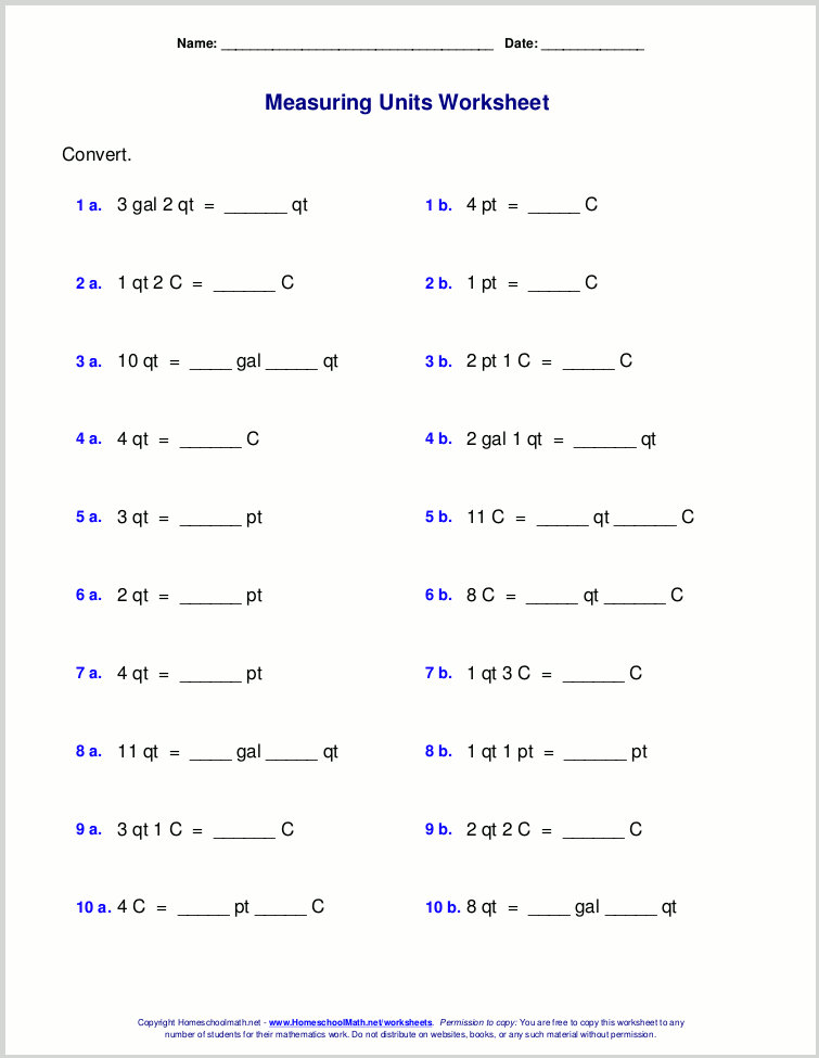 Printable 5th Grade Grade 5 Math Worksheets Pdf