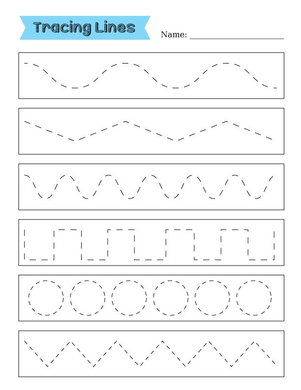 Free Preschool Tracing Lines Worksheets