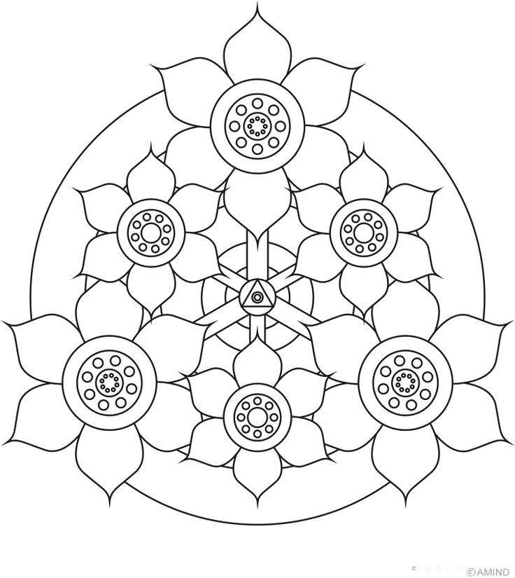 Simple Mandala Coloring Pages Printable
