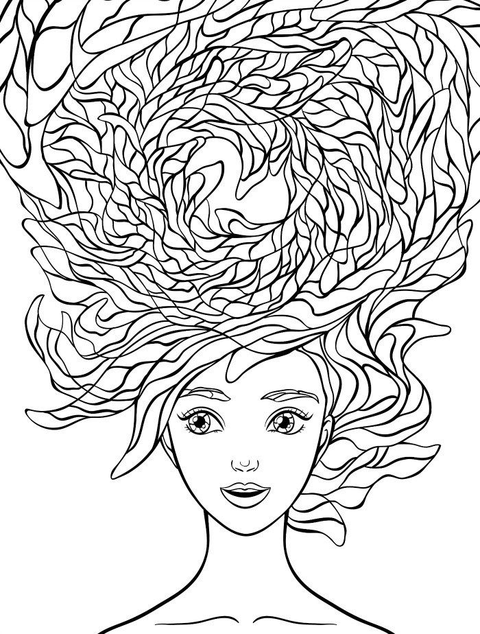 Hair Coloring Pages People