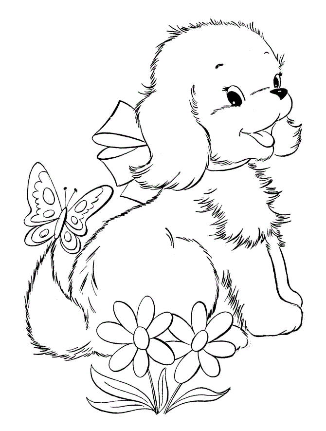Free Coloring Pages For Kids Dogs