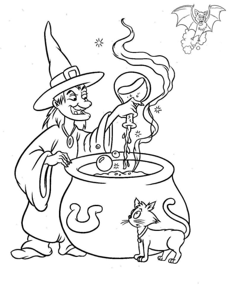 Printable Coloring Pages Halloween Witch