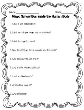Human Body Worksheets For Grade 3