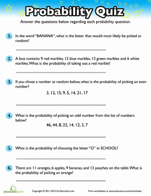 Theoretical And Experimental Probability Worksheet Answers