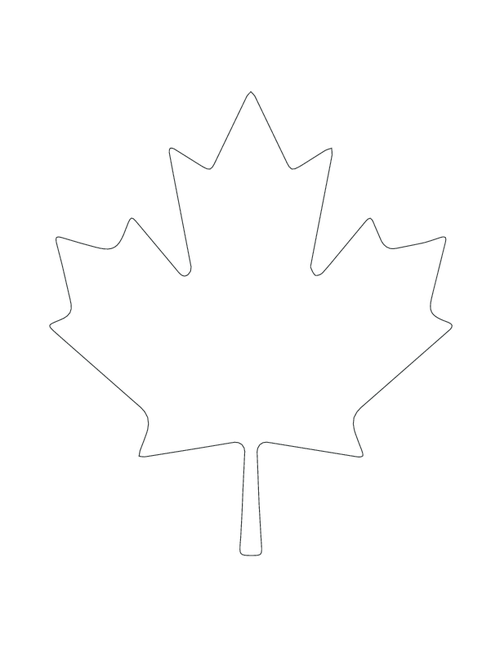 Canada Maple Leaf Coloring Page