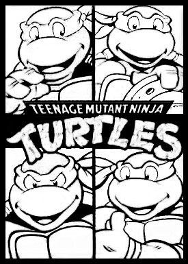 Ninja Turtles Coloring Pages Easy
