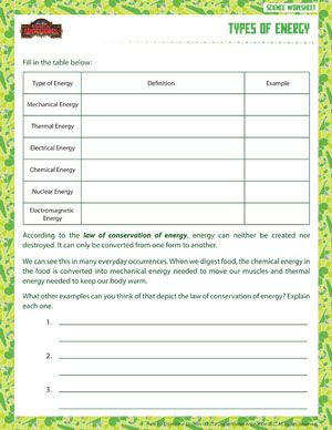 Free Printable 6th Grade Science Worksheets With Answer Key
